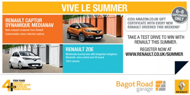 £250 Amazon Gift Voucher with New Renault's This Weekend